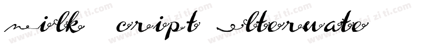 Milk Script Alternate字体转换